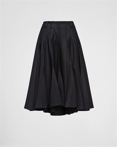 prada tennis skirt|Prada black pleated skirt.